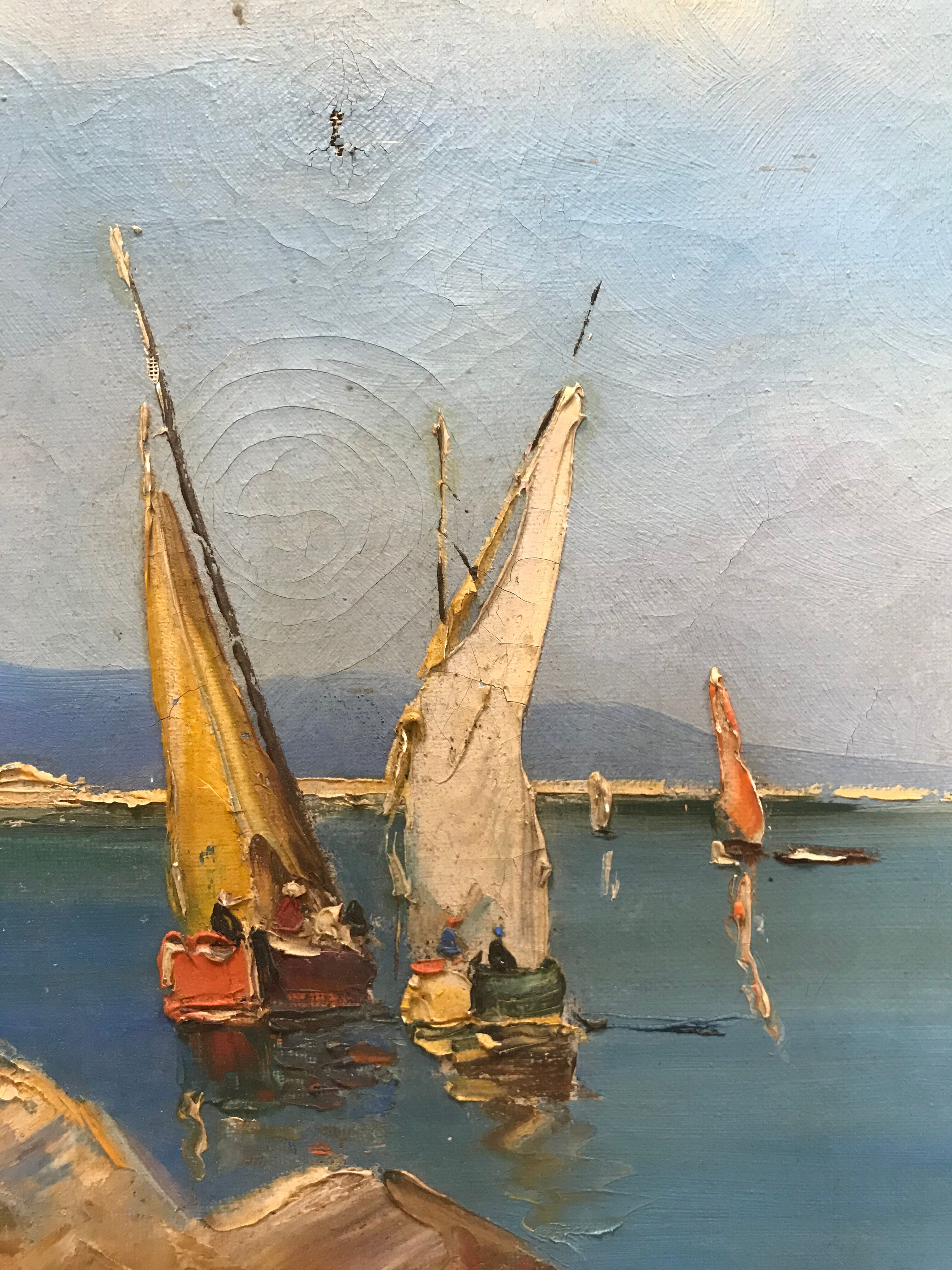 Marine seaside painting