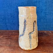 Beautiful glazed stoneware vase by the ceramist Jean Tessier. Late 20th century.