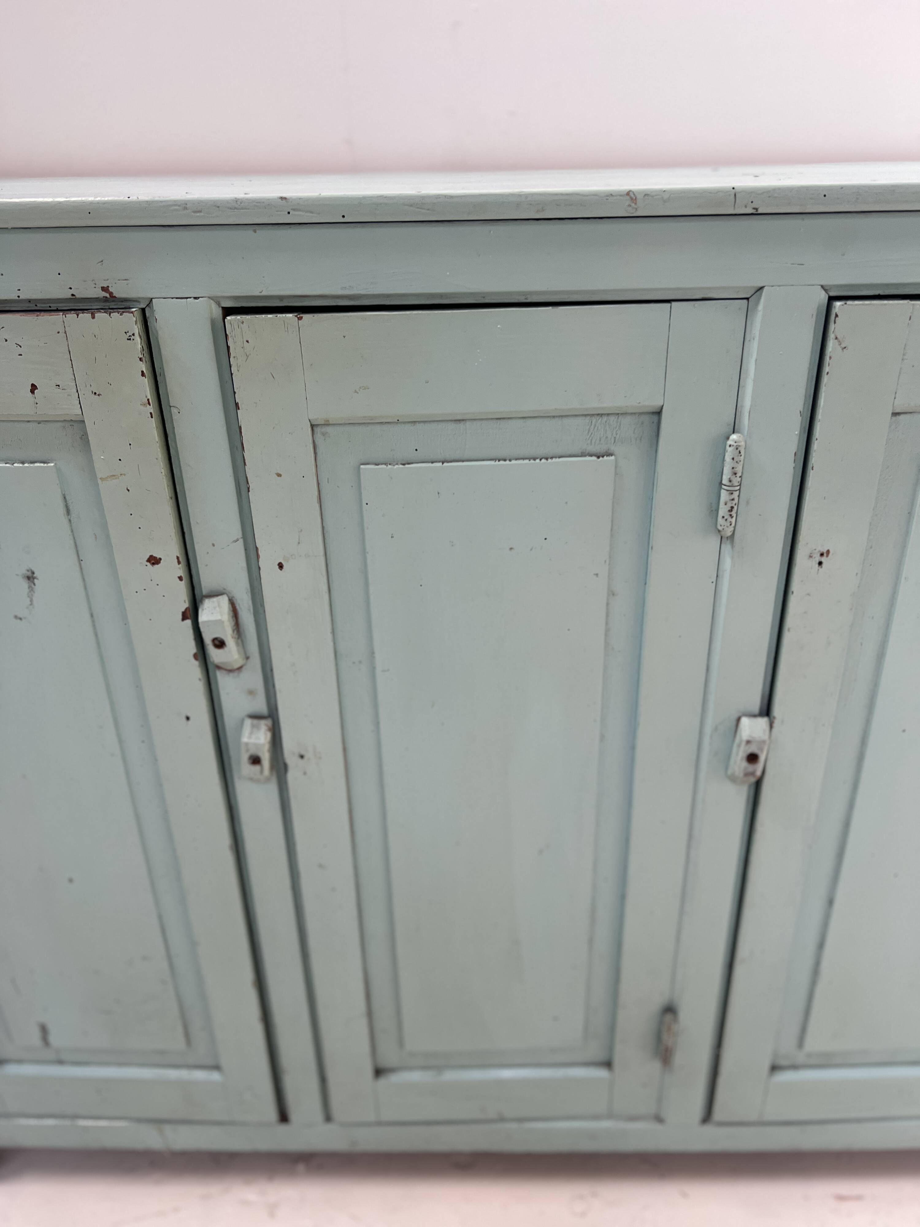 Parisian buffet with three doors in patinated beech, 20th century.