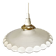 Pendant light with clear and frosted glass bowl