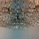 Beaded bag chandelier, six lights, circa 1800