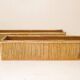 Pair of large vintage bamboo planters