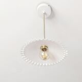 Vintage opaline pendant lamp
