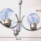 Light Blue Murano Glass Mod "Membrana" Chandelier by Toni Zuccheri