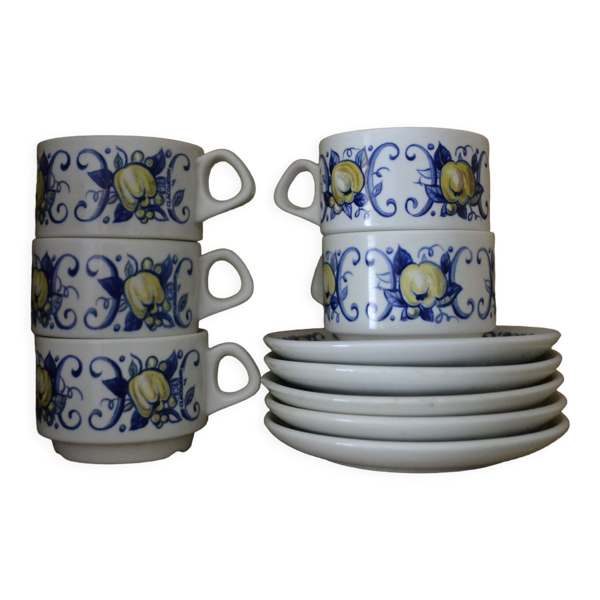 Lot de 5 tasses villeroy et boch modèle claquesin