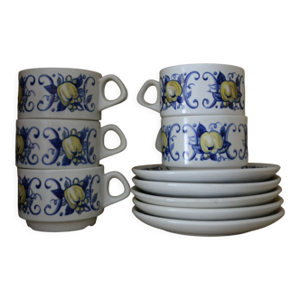 Lot de 5 tasses villeroy et boch modèle claquesin