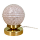 Vintage globe table lamp in pink Clichy glass