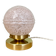 Vintage globe table lamp in pink Clichy glass
