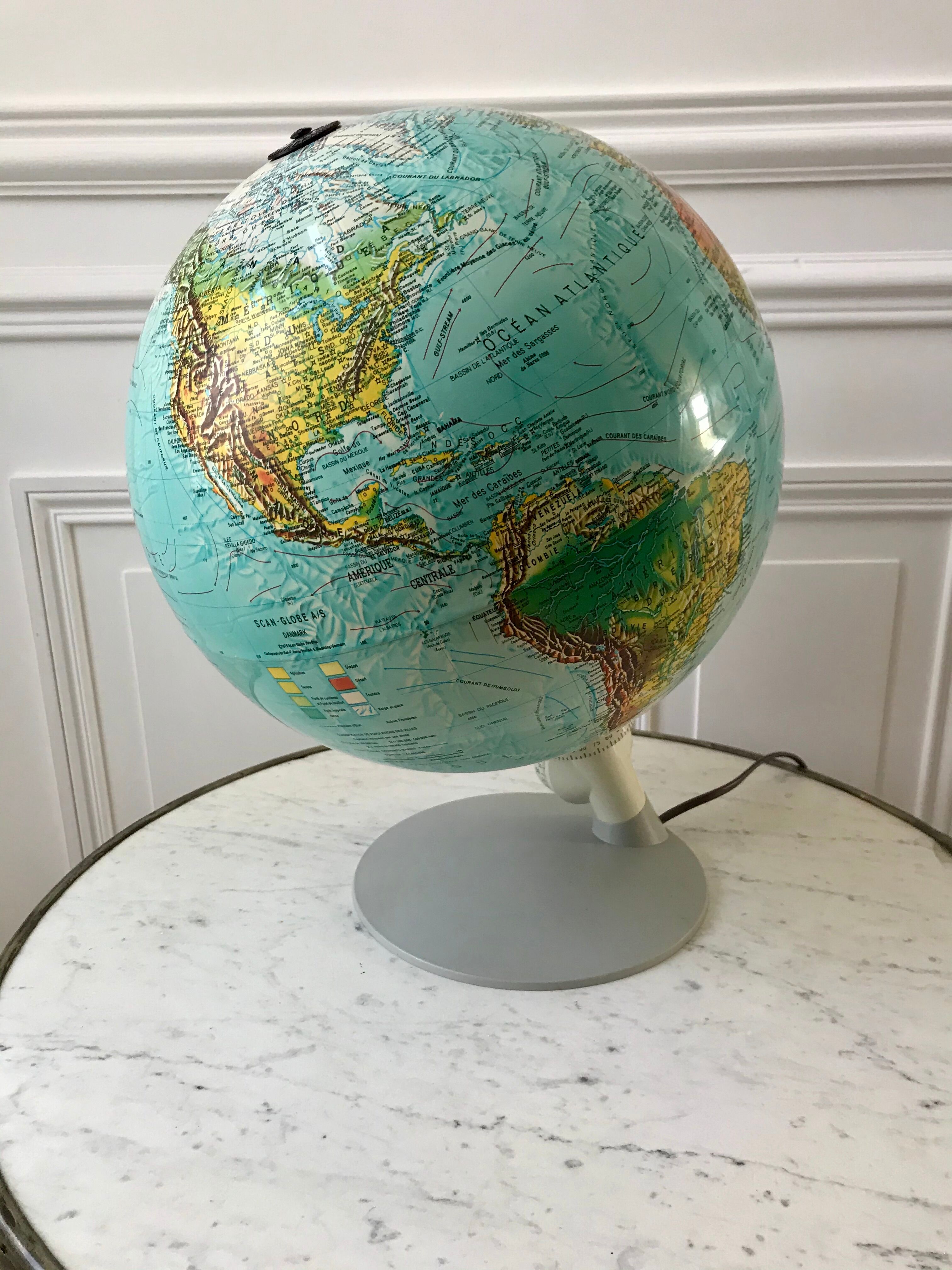 luminous globe Scandinavian design Made in Denmark 1976