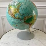 globe terrestre lumineux design scandinave Made in Denmark 1976