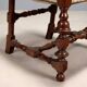 Antique Baroque-style walnut armchair, upholstered, 19th century.