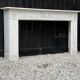Louis XVI fireplace in Carrara marble, 18th century