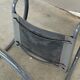 Vintage cantilever lounge chairs — pair, grey leather and tubular steel