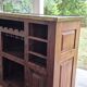 Solid teak and brass bar cabinet