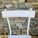 Ensemble de 5 chaises blanches en bois