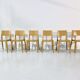 Danish beech dining chairs, 1980s, set of 6