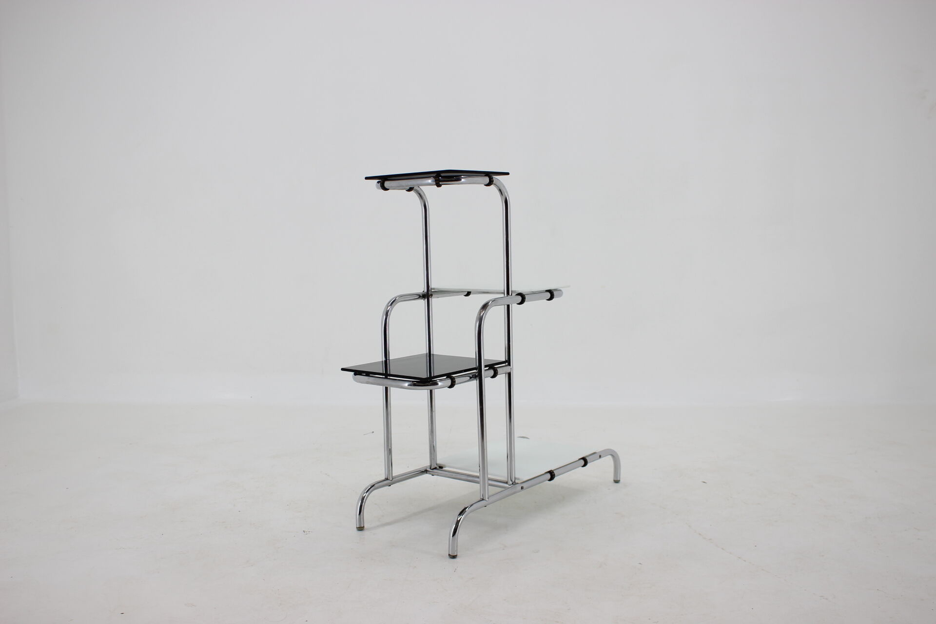 1960s functionalist chrome flower rack