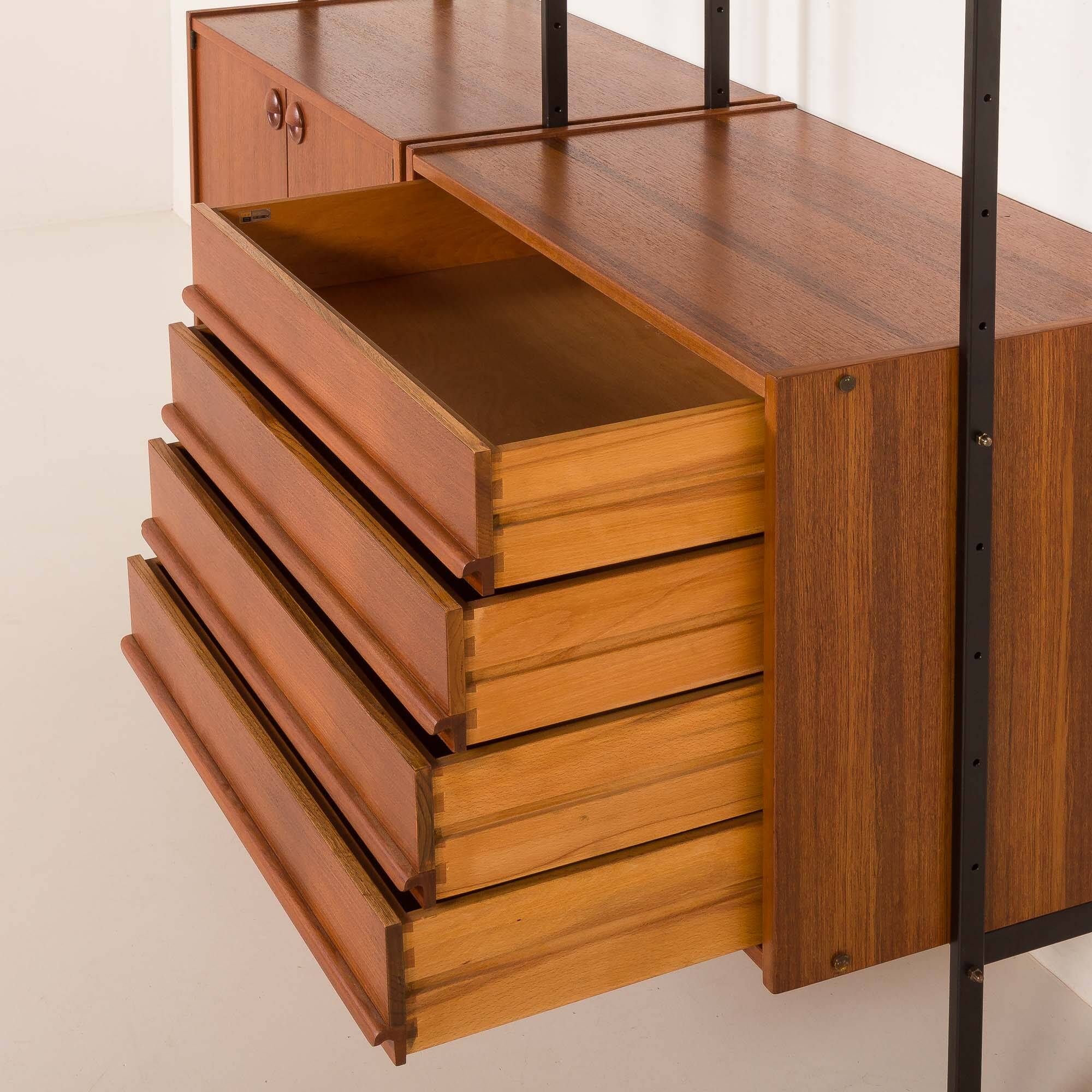 Italian vintage free standing wall unit or room divider by IMB , 1970s