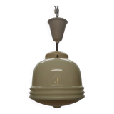 Mid Century Vintage Glass Pendant Lamp, 1950s