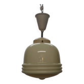 Mid Century Vintage Glass Pendant Lamp, 1950s