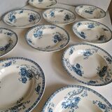 Set of 10 Deep Plates Sarreguemines Royat Models
