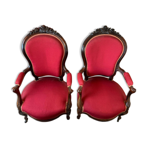 Paire de fauteuils époque