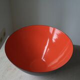 Black and Red Krenit Bowl by Herbert Krenchel, Denmark