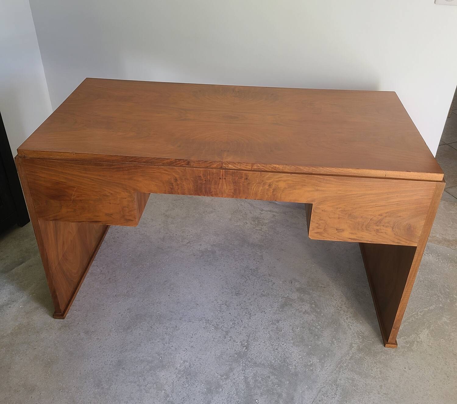 Ancien bureau Art Déco Noyer vintage