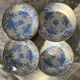 Set of 4 dessert plates in Gien ironstone, fleurette model.
