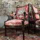 Suite of four queen's armchairs in louis xvi style mahogany xix eme century