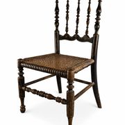 Child's Chair Napoleon III in Blackened Wood and Cane – Late 19th Century