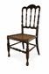 Child's Chair Napoleon III in Blackened Wood and Cane – Late 19th Century