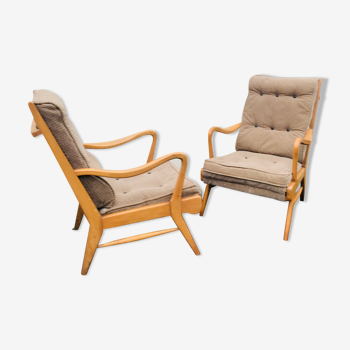 Paire de fauteuils vintage 1950