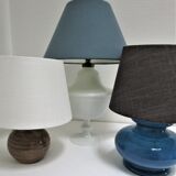 Vintage blue glass lamp 70