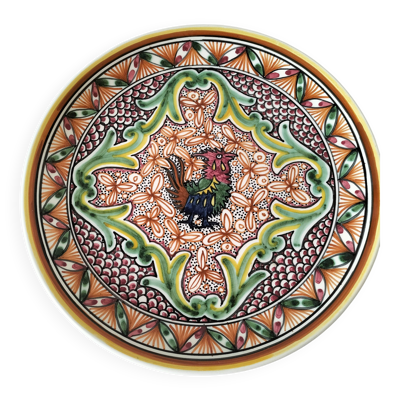 Assiette portugaise Nazari peinte main au coq