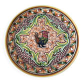 Portuguese plate Nazari hand-painted with a rooster.