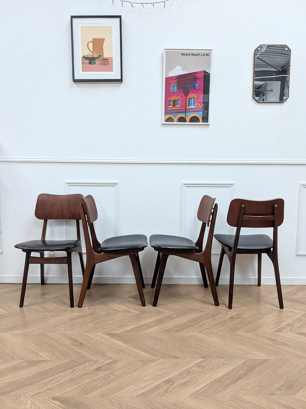 4 Scandinavian chairs by Ib Kofod Larsen | Model 74