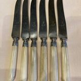 Series of 6 horn handle knives