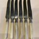 Series of 6 horn handle knives