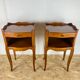 Pair of cherry wood bedside tables with 1 drawer Louis XV style