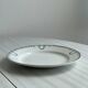 6 earthenware dinner plates, green decor, St Amand Nord iron earth.