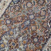Vintage indian carpet tabriiz handmade 60cm x 177cm 1970s