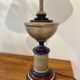 Large turned wooden lamp