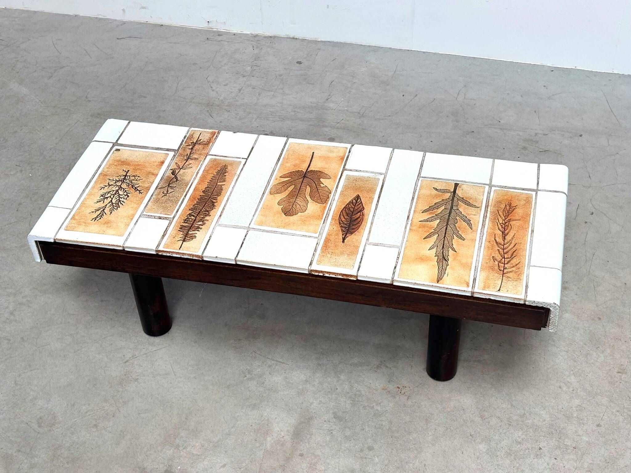 Roger Capron white ceramic coffee table