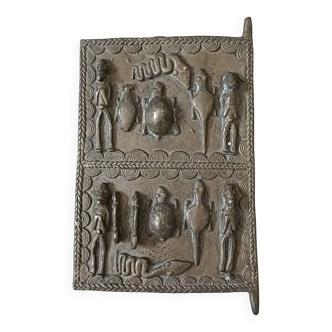 Old small bronze Dogon door