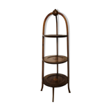 Wooden service with three trays