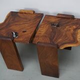 Pair of Vintage Natural Coffee Tables in Walnut, ca 1970/1980