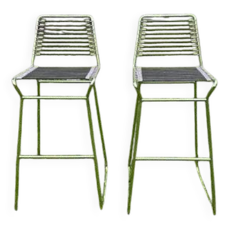 Pair of René Herbst design bar stools