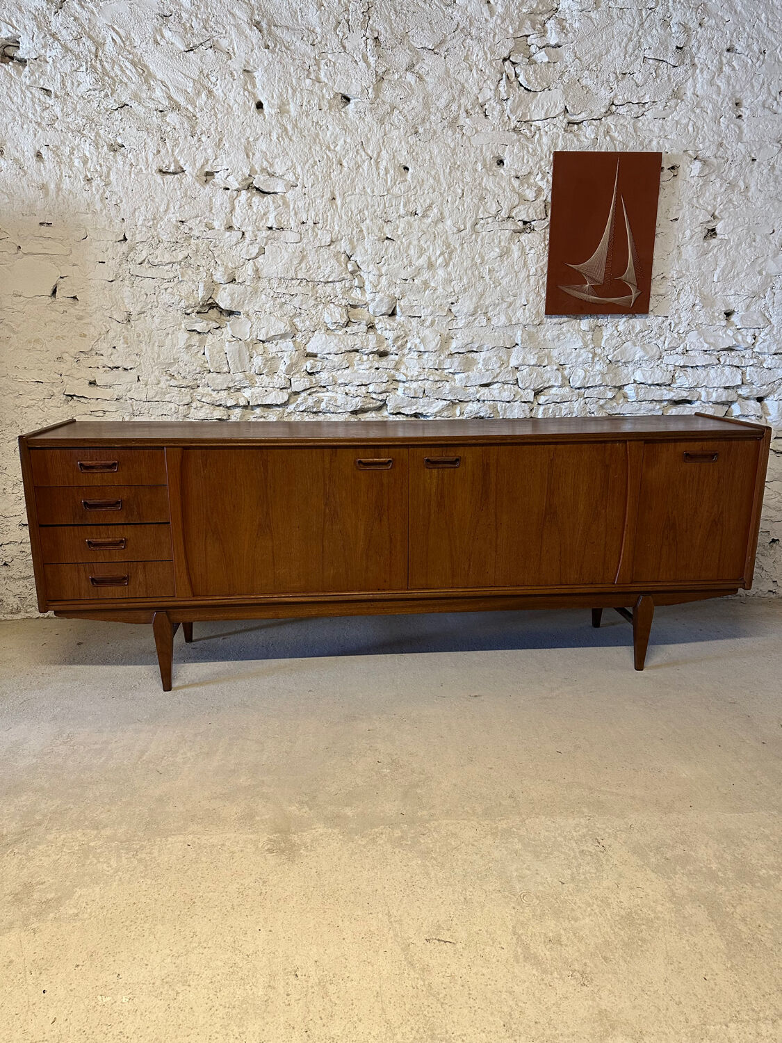 Enfilade UNIFA in teak - Scandinavian 1960