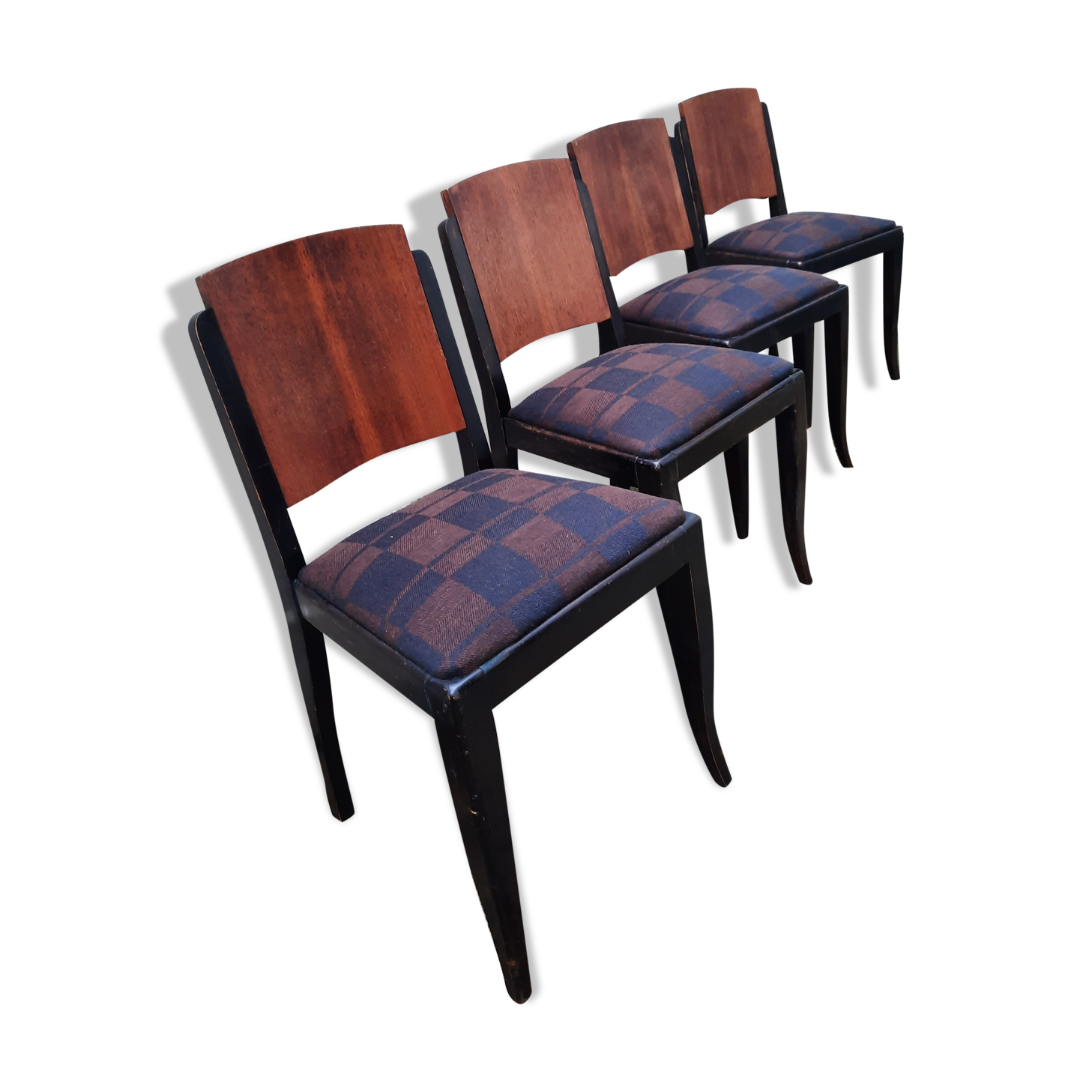 Set of four art deco chairs